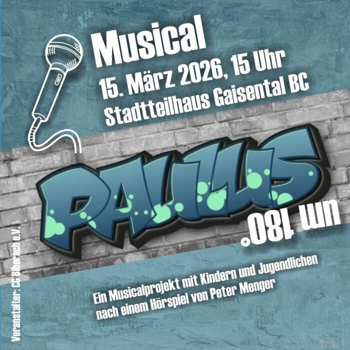 Einladung zur Aufführung des Paulus Musical